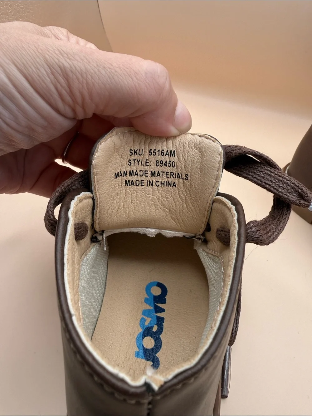 Josmo Kids Brown Chukka Boots Lace‎ Up Ankle Shoes 5516AM Size 5